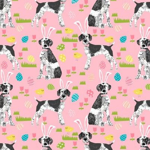 Custom german shorthair mix dog breed Easter dog fabric pink