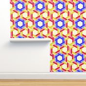 Primary Color Triangle Hexagons