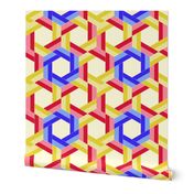 Primary Color Triangle Hexagons