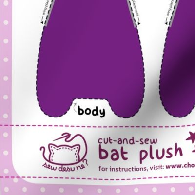 Cut & Sew Purple Bat Plush