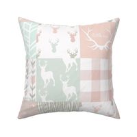 Patchwork Deer - Pastels/White 2