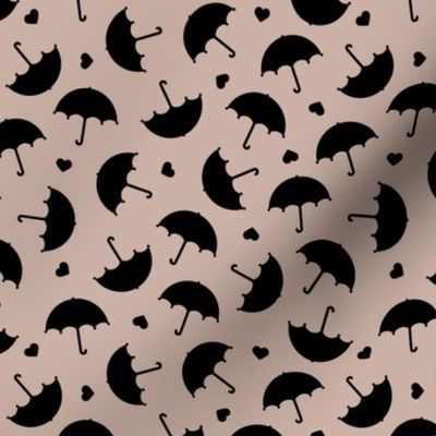 Umbrella love dancing in the rain scandinavian gender neutral beige black