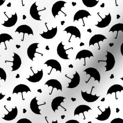 Umbrella love dancing in the rain scandinavian gender neutral black and white