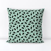 Umbrella love dancing in the rain scandinavian gender neutral mint black