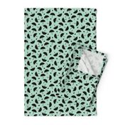 Umbrella love dancing in the rain scandinavian gender neutral mint black