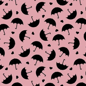 Umbrella love dancing in the rain scandinavian girls dusty pink