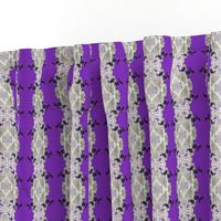 Oxalis Lace in Silver on Purple