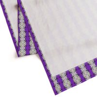 Oxalis Lace in Silver on Purple