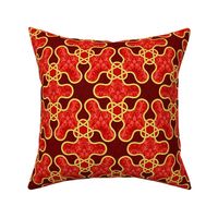 red textured arabesque