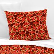 red textured arabesque