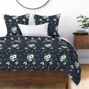 Floral Arrows on Navy