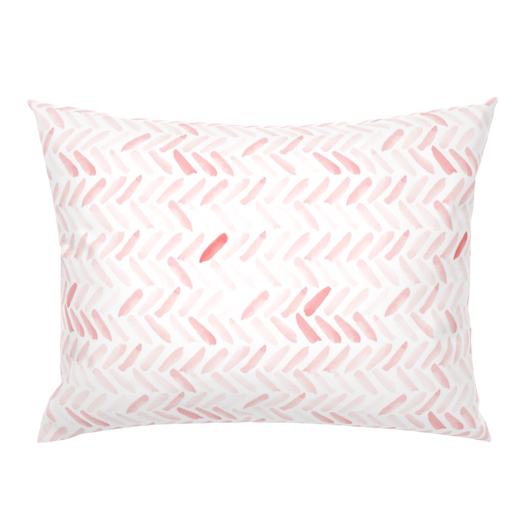 Pink Watercolor Herringbone