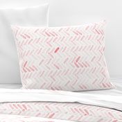 Pink Watercolor Herringbone