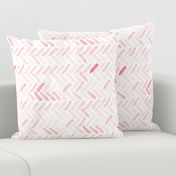 Pink Watercolor Herringbone