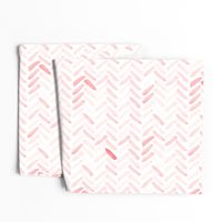 Pink Watercolor Herringbone