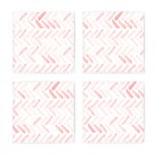 Pink Watercolor Herringbone