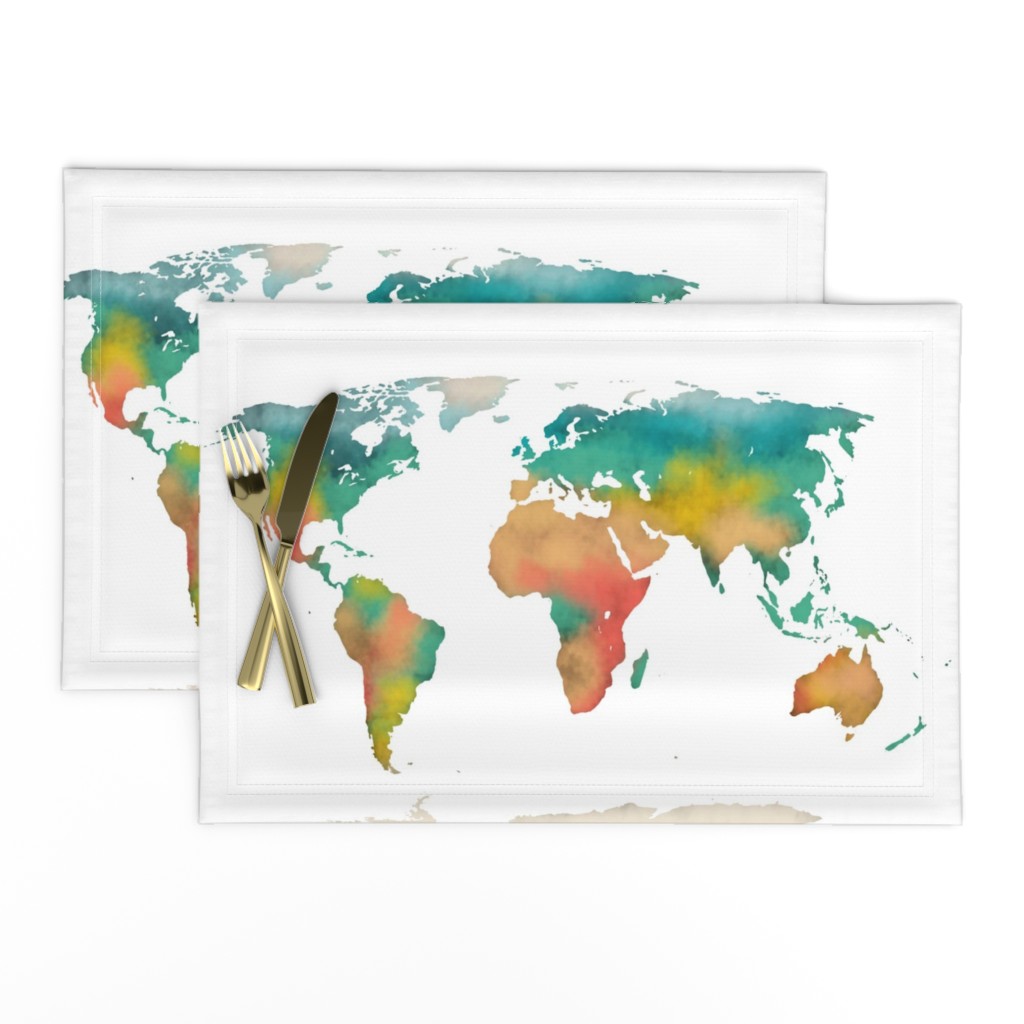 Watercolor World Map