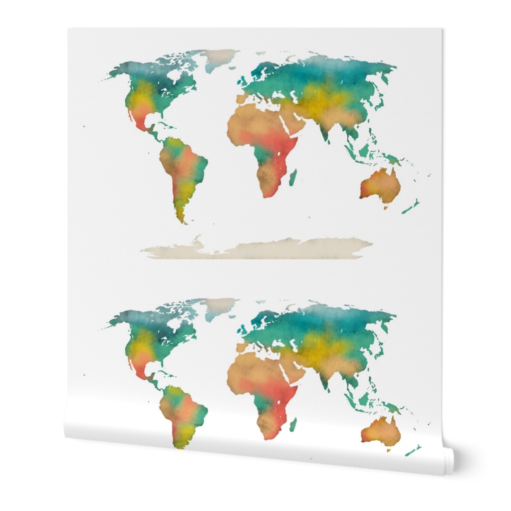 Watercolor World Map