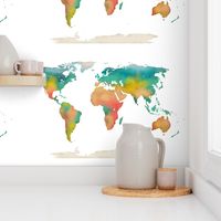 Watercolor World Map