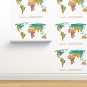 Watercolor World Map