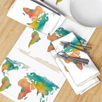 Watercolor World Map