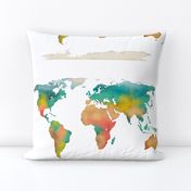 Watercolor World Map