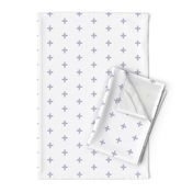 Swiss Cross - lavender on white 