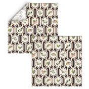 Hexagon Stripe Ivory