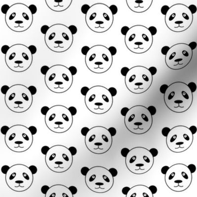 tiny round panda faces
