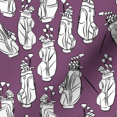 Golf Bags on Purple