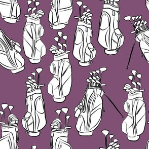 Golf Bags on Purple