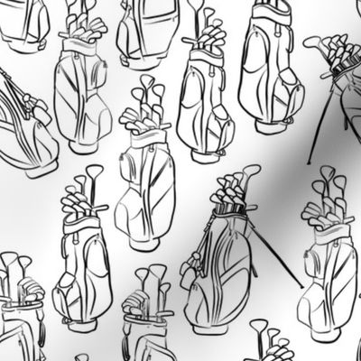 Golf Bags in Black and White