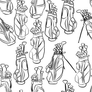 Golf Bags in Black and White