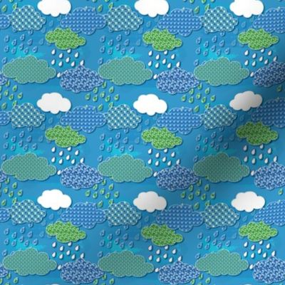 Rain and clouds quilt