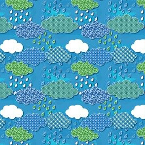 Rain and clouds quilt