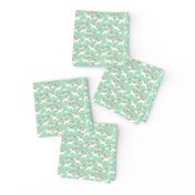 unicorn fabric pink and mint magical unicorn design