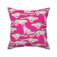 Snow Leopards on Magenta