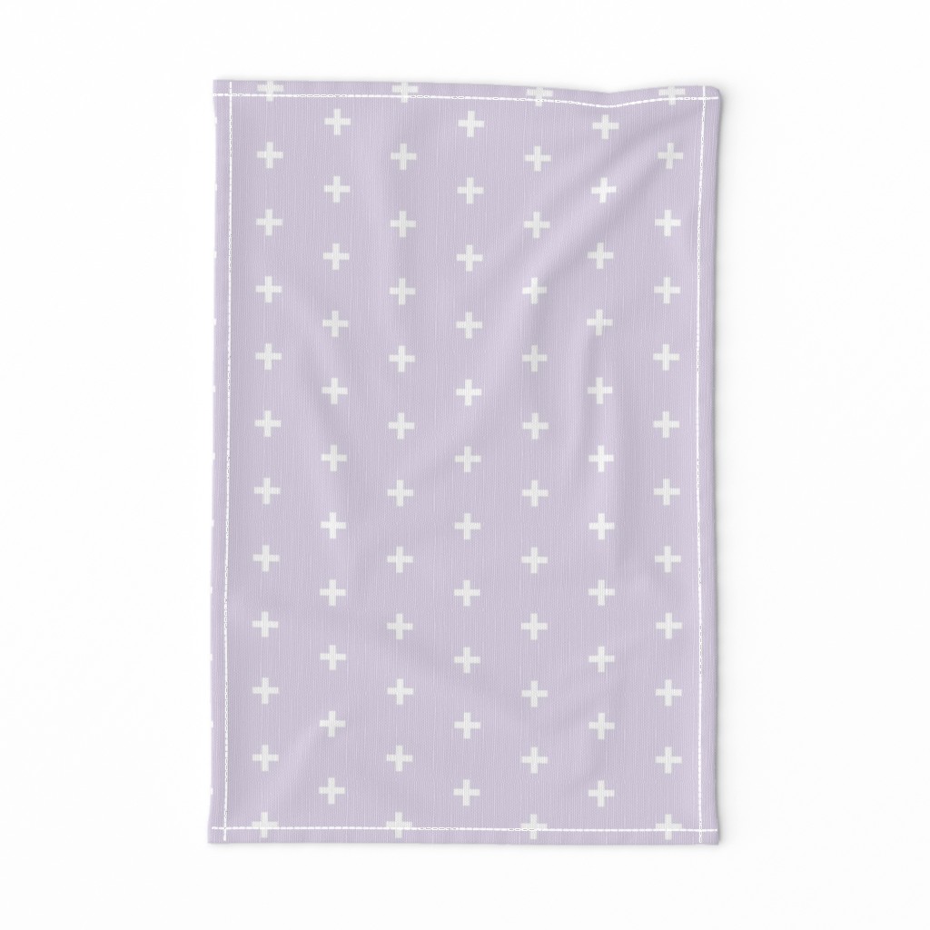 Swiss Cross - white on Lavender plus - Moonshade