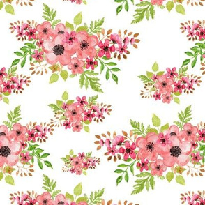 floral water color design  white background.