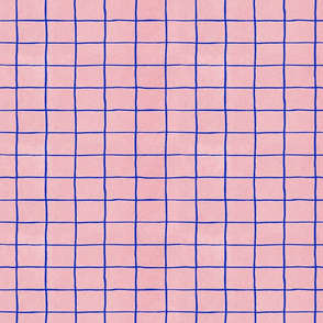 Grid, blue and pink
