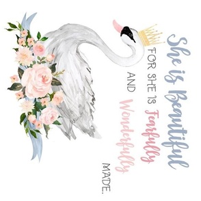 14"x11" Swan Quote