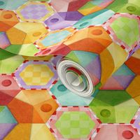 Circus Rainbow Hexagons