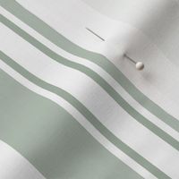 stripes - french ticking - sage green