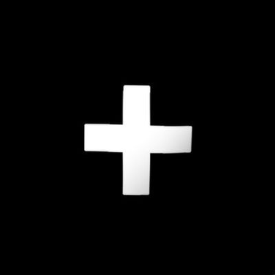 Large Crosses - white on black