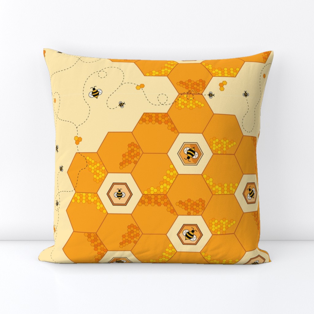 Hexagon Honeycomb Bees
