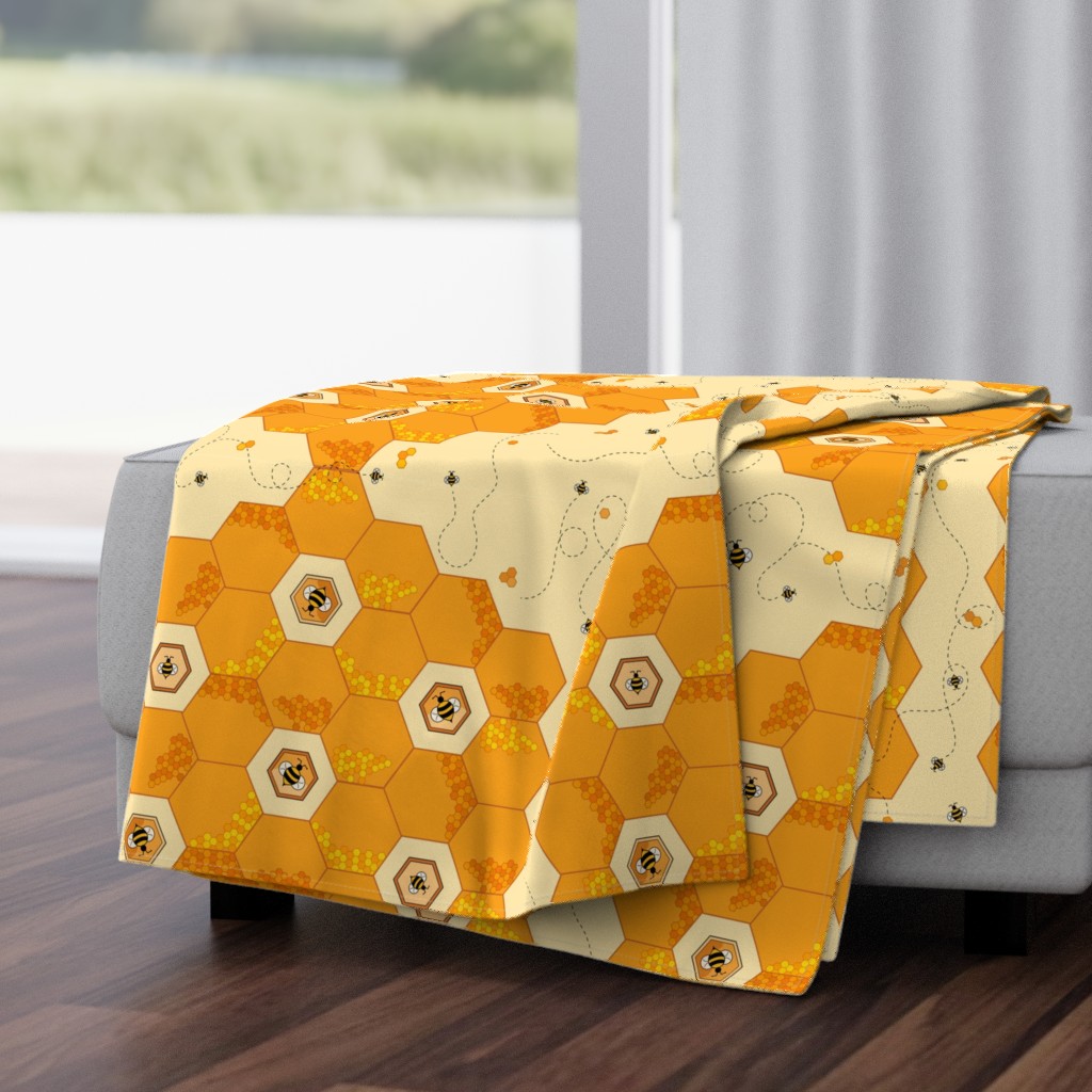 Hexagon Honeycomb Bees