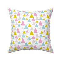 Summer mountain triangle colorful mountains woodland pink blue