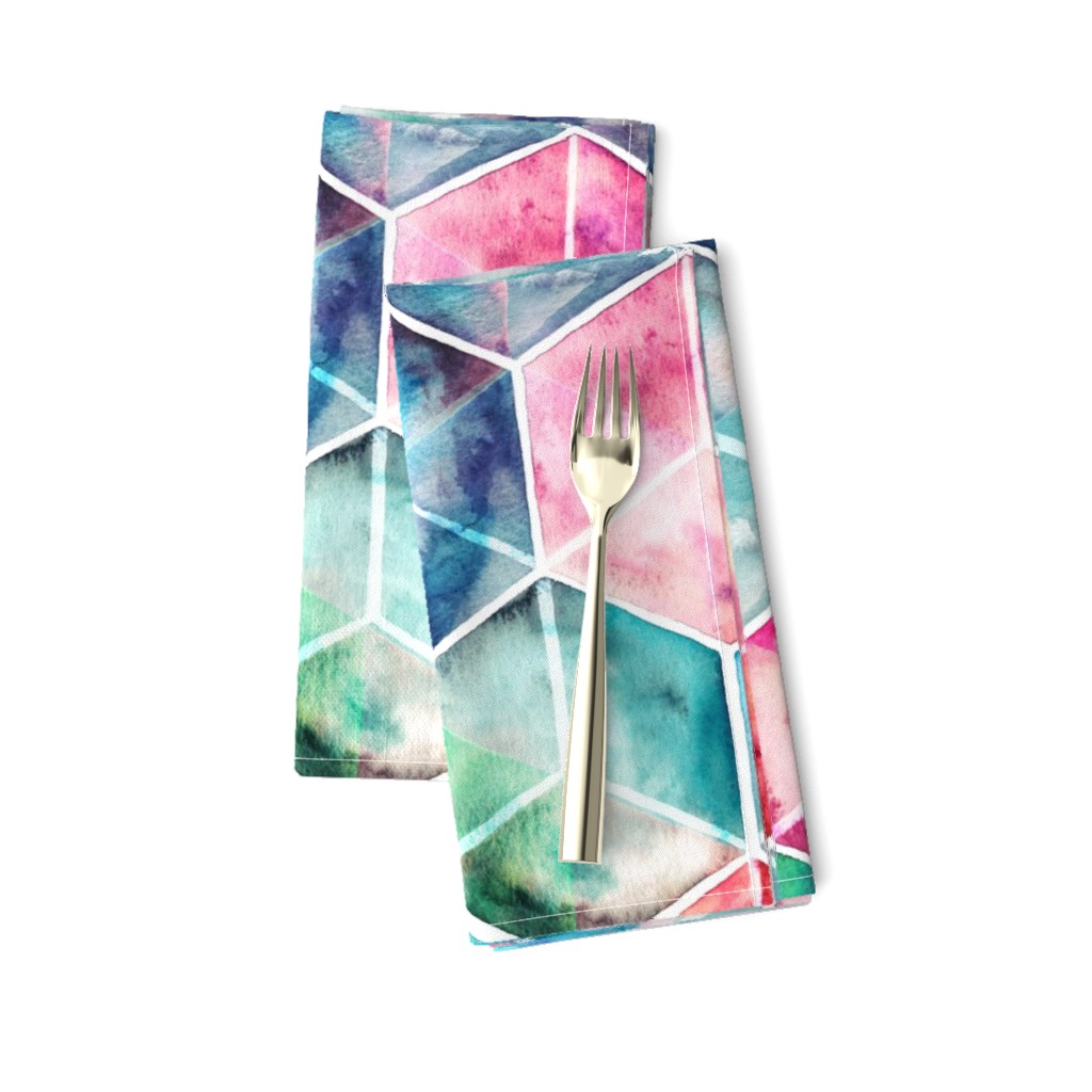 Translucent Watercolor Hexagon Cubes large version