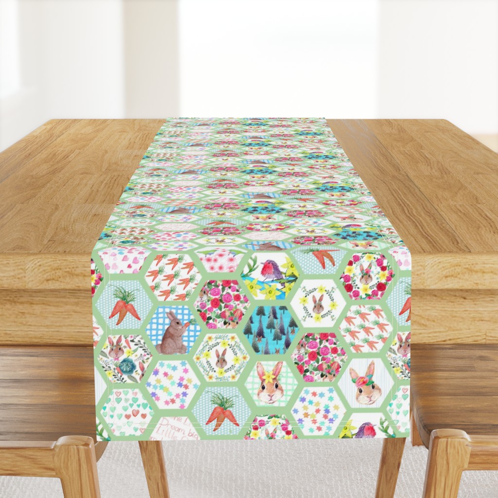 Woodland Bunny Nursery cheater quilt 