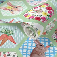 Woodland Bunny Nursery cheater quilt 